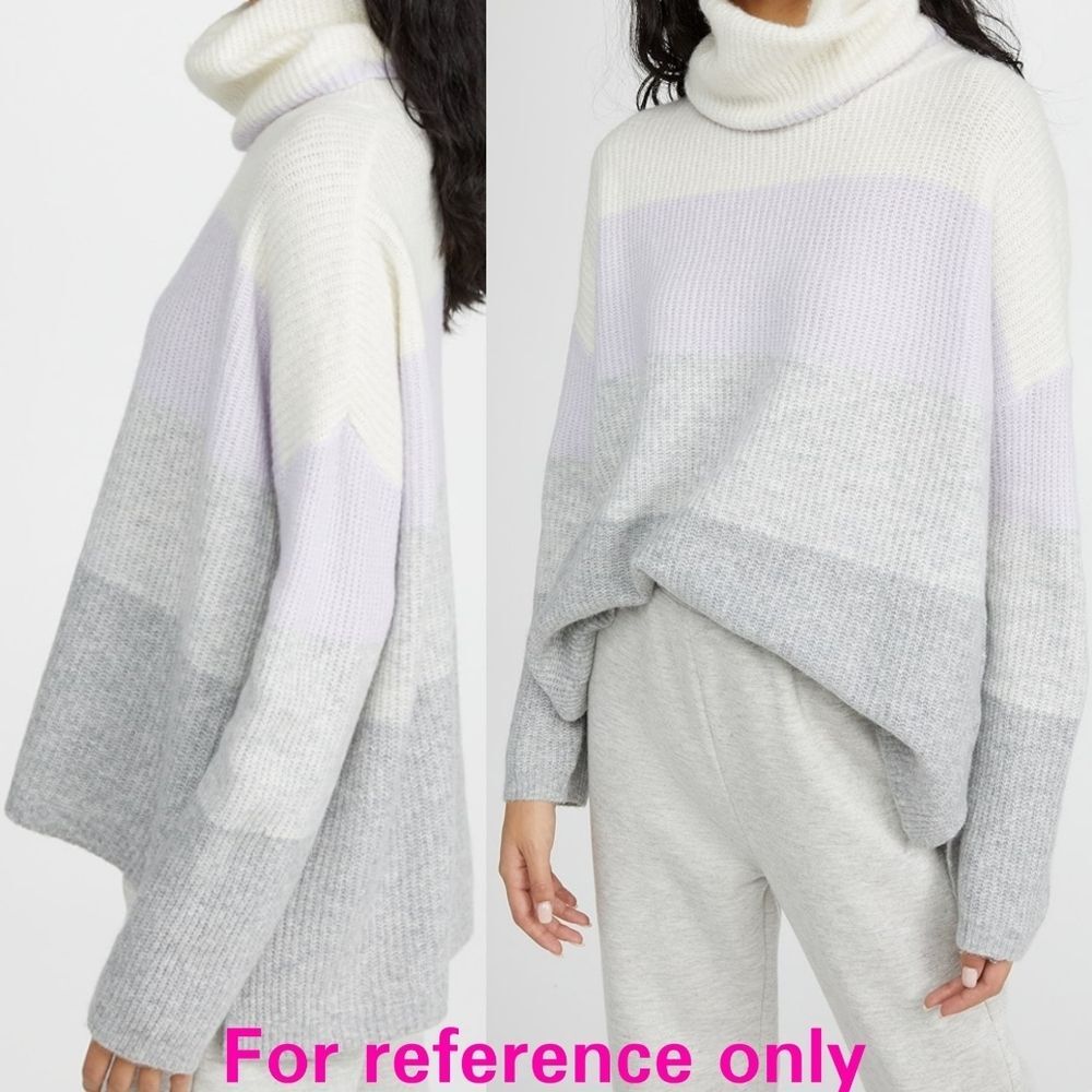 NWT|Splendid Lodge Grey Funnel Neck Sweater, SMALL - Picture 9 of 9